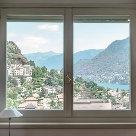 I D'a Charming Penthouse - View- Como- House-130 Mt-2 Double Bedrooms And 2 Double Bathrooms A Spacious Living Room-full Equipped Kitchen-private Garden And Terrace-private Covered Parking Apartment *