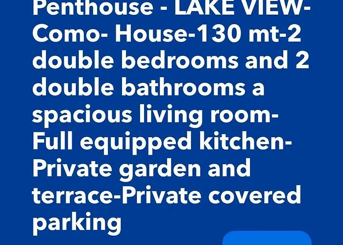 I D'a Charming Penthouse - View- Como- House-130 Mt-2 Double Bedrooms And 2 Double Bathrooms A Spacious Living Room-full Equipped Kitchen-private Garden And Terrace-private Covered Parking * Como